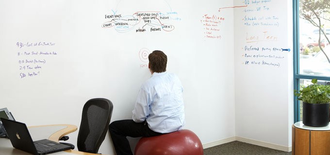 Уникальная идея бизнеса: Смело пишите на офисных стенах с IdeaPaint 1