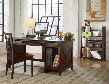 elegant-home-office-with-wooden-dark-desk-and-chairs-10-modern-home-office-design-ideas